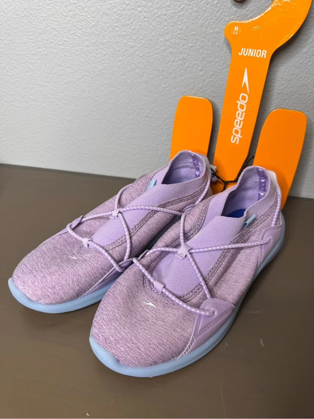 NWT 2-3 Girls Speedo Lilac/Light Blue Junior Water Sneakers